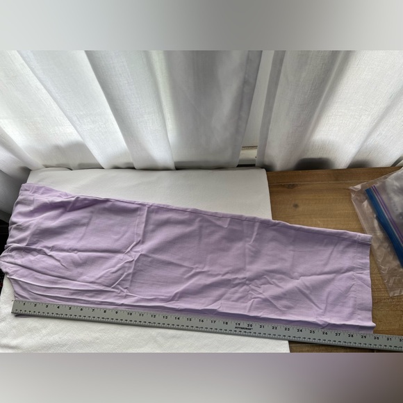 Sophie Rue Pleated Straight Linen Pants in Lavendar - Picture 10 of 11